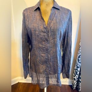 Eileen Fisher women’s navy blue size medium women’s top.